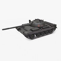 T-54 Soviet Main Battle Tank Low-poly PBR