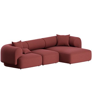 3D Melody Sofa L Shape by Natuzzi