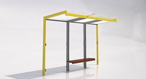 3d mmcite geomere 300 bus shelter