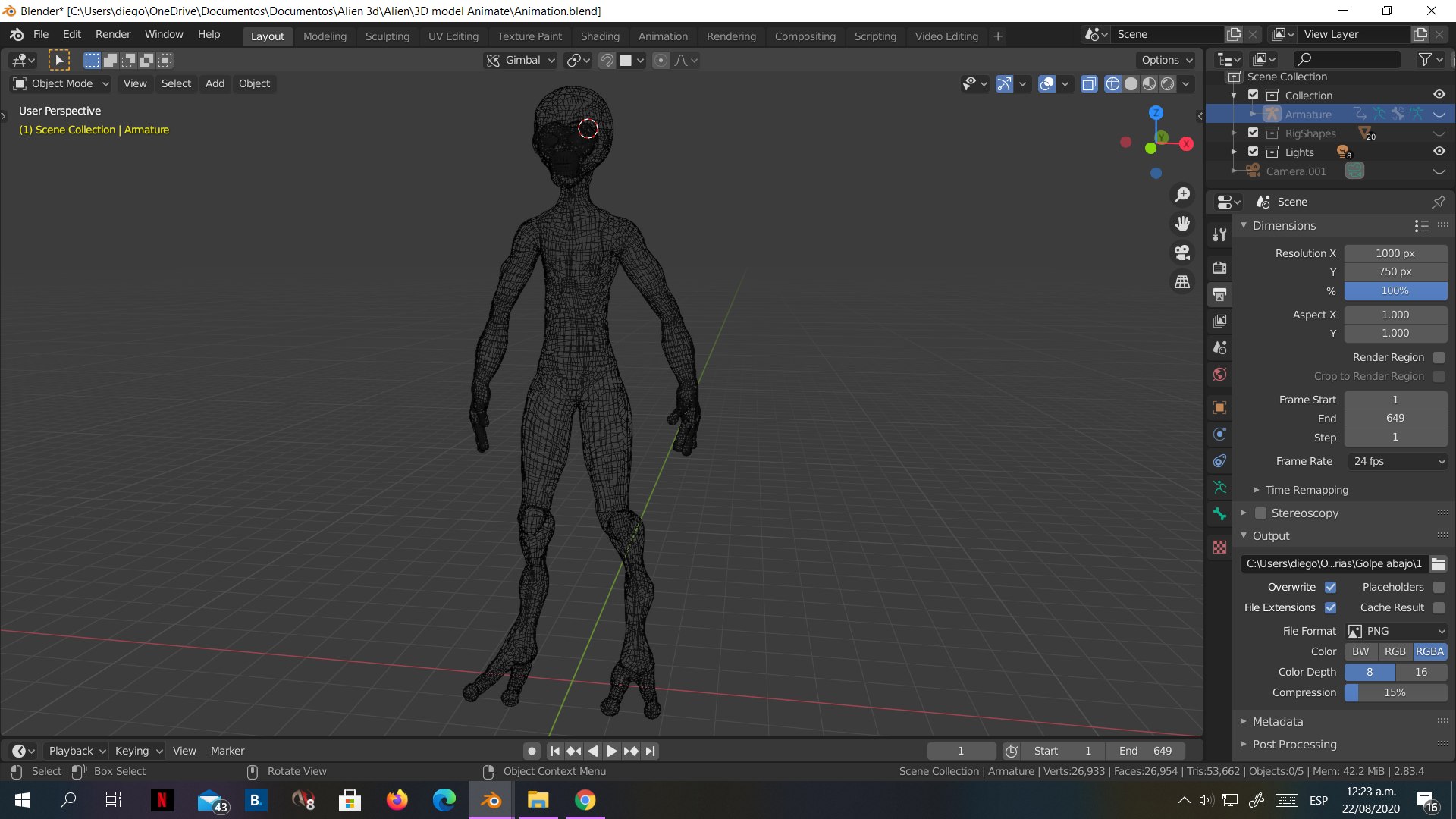3D Alien Blender Animate Model - TurboSquid 1610150