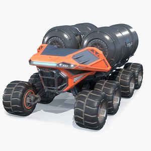 sci-fi rover refueler 3D model