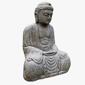 3D Garden sculpture Buddha model