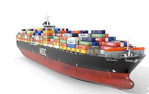 Cargo ship Low-poly