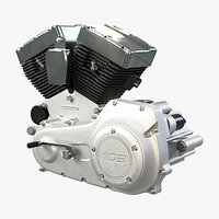 v2 Air-Cooled V-Twin Motorcycle Engine