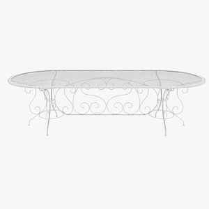 table long iron 3D model