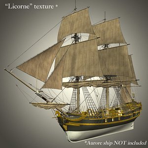 sails aurore ship 3d model