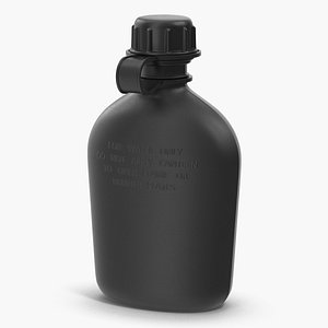 Plastic Water Canteen 3D Model
