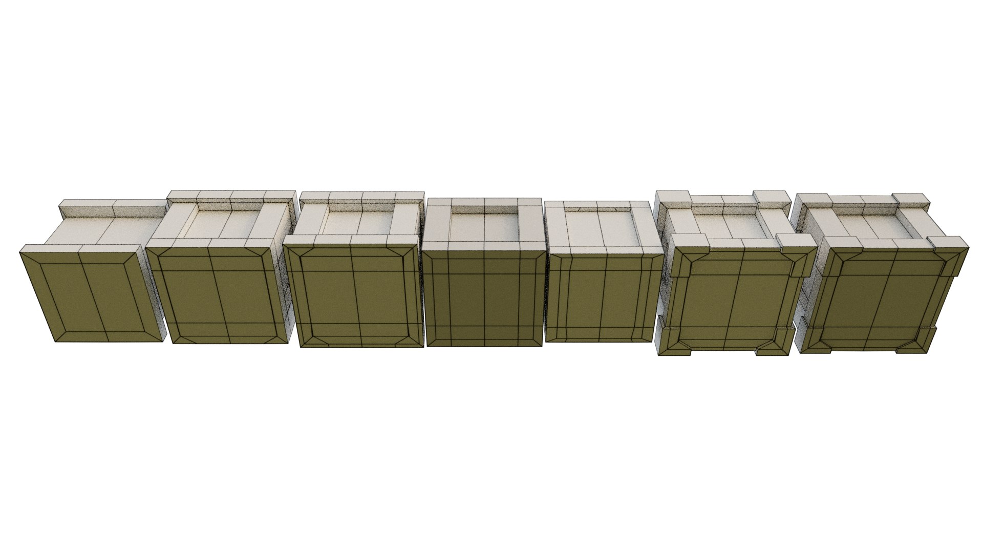 Wooden Boxes Model - TurboSquid 2130750