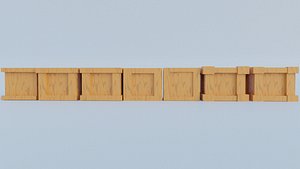 wooden boxes model