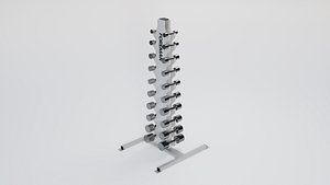 3D Model Dumbbell rack 3D model