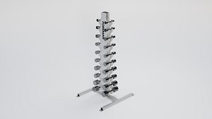 3D Model Dumbbell rack