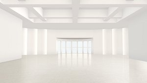 VR Moody Lighting Art Gallery Scene 06 3D