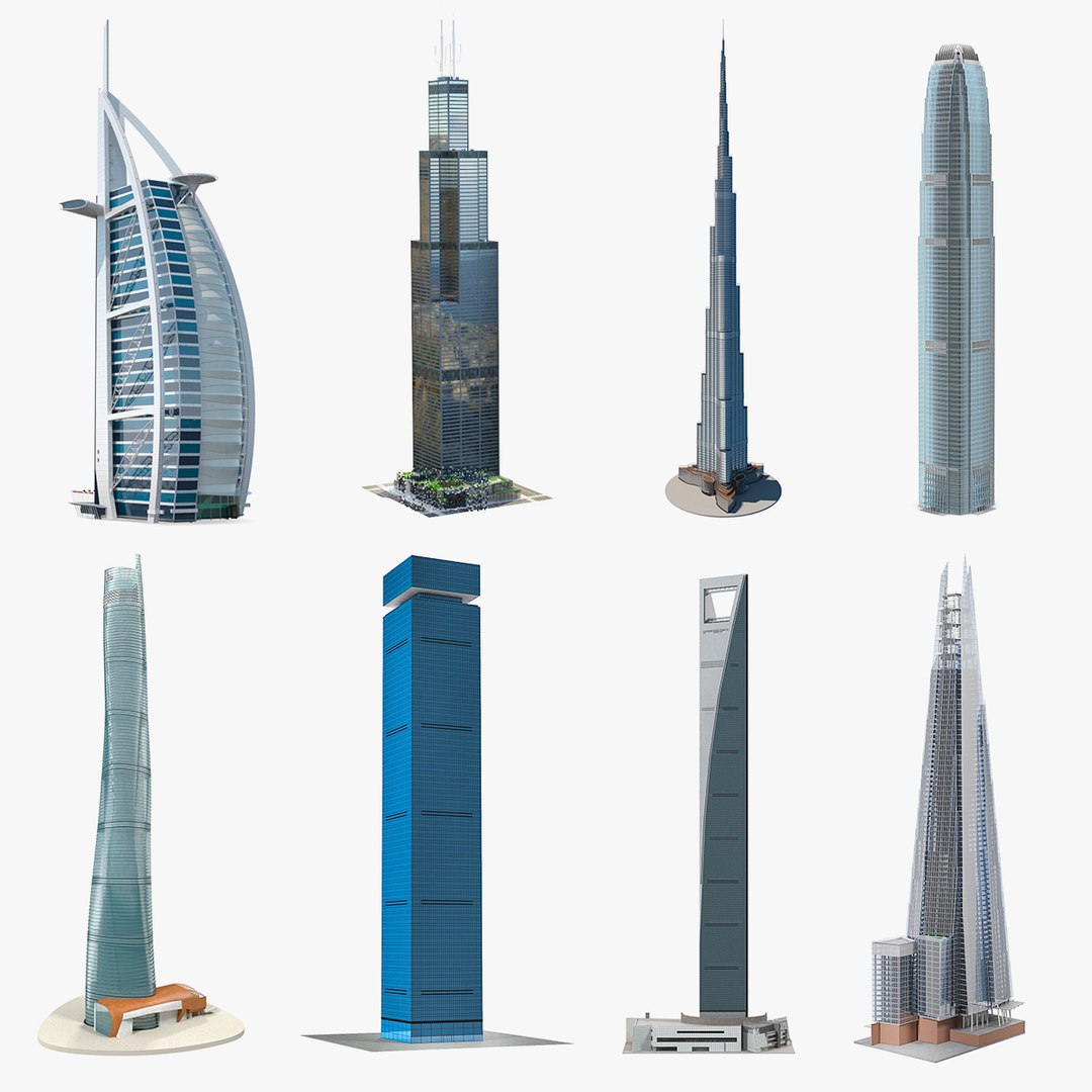 Skyscrapers Collection 6 3D model preview