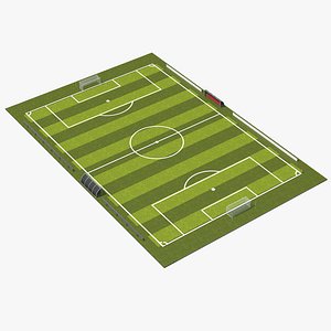 3D Soccer Pitch 2 model