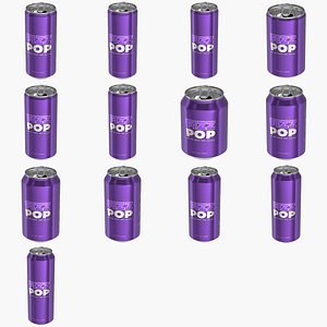 3D Open Soda Can V2 Bundle Collection(1) model
