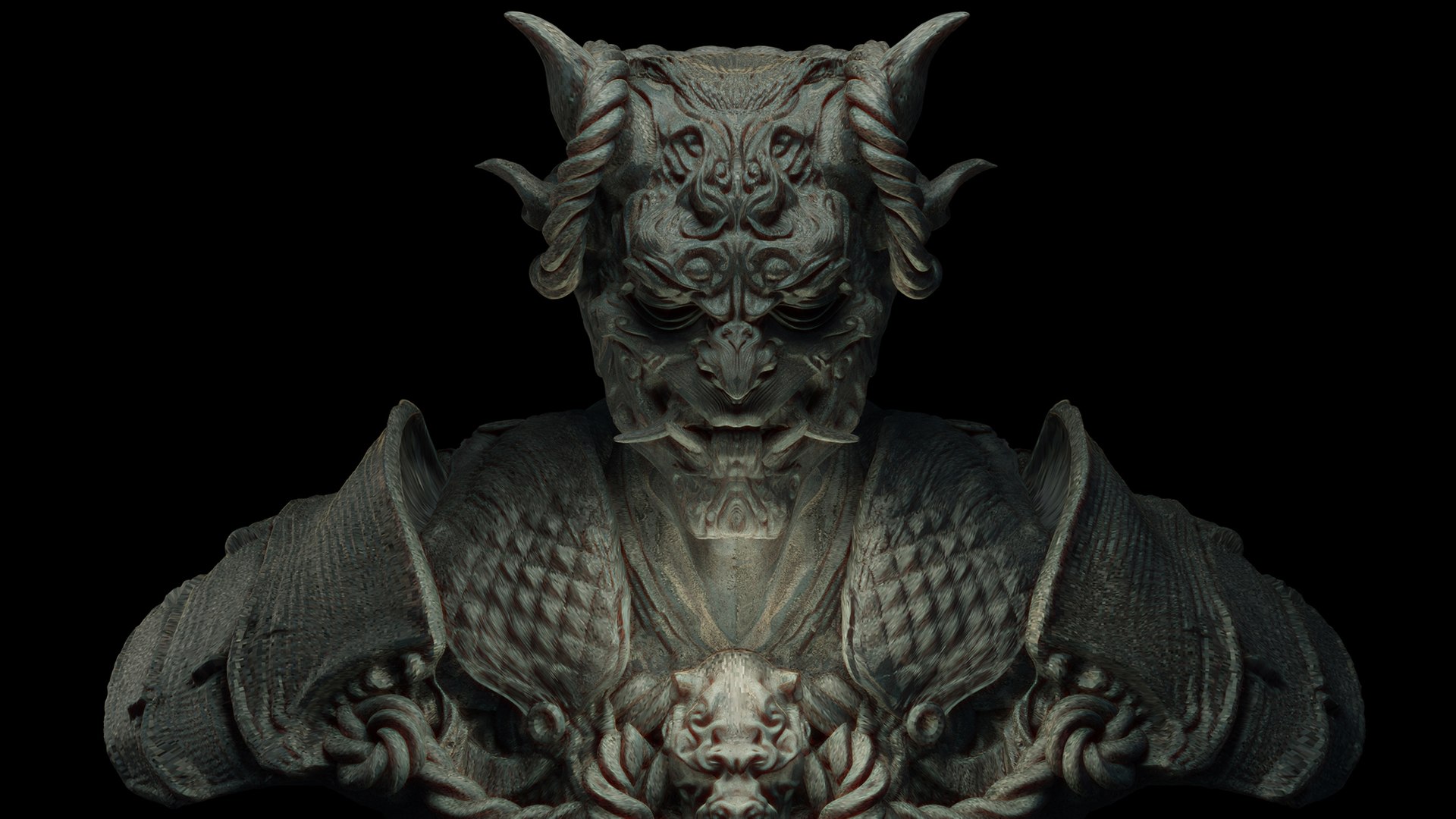 Demon Samurai Statue 3D Model - TurboSquid 1714921