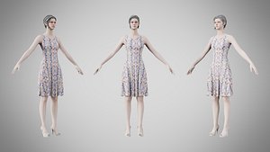 3D Dress 36 Soft Petal Mosaic