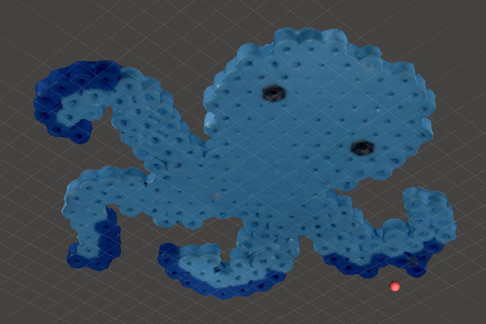 3D Small Blue Craft Octopus Model - TurboSquid 2357342