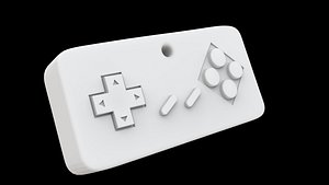 3D model Retro Game Controller Keychain 3D Print Model