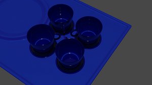 3D cup tray model