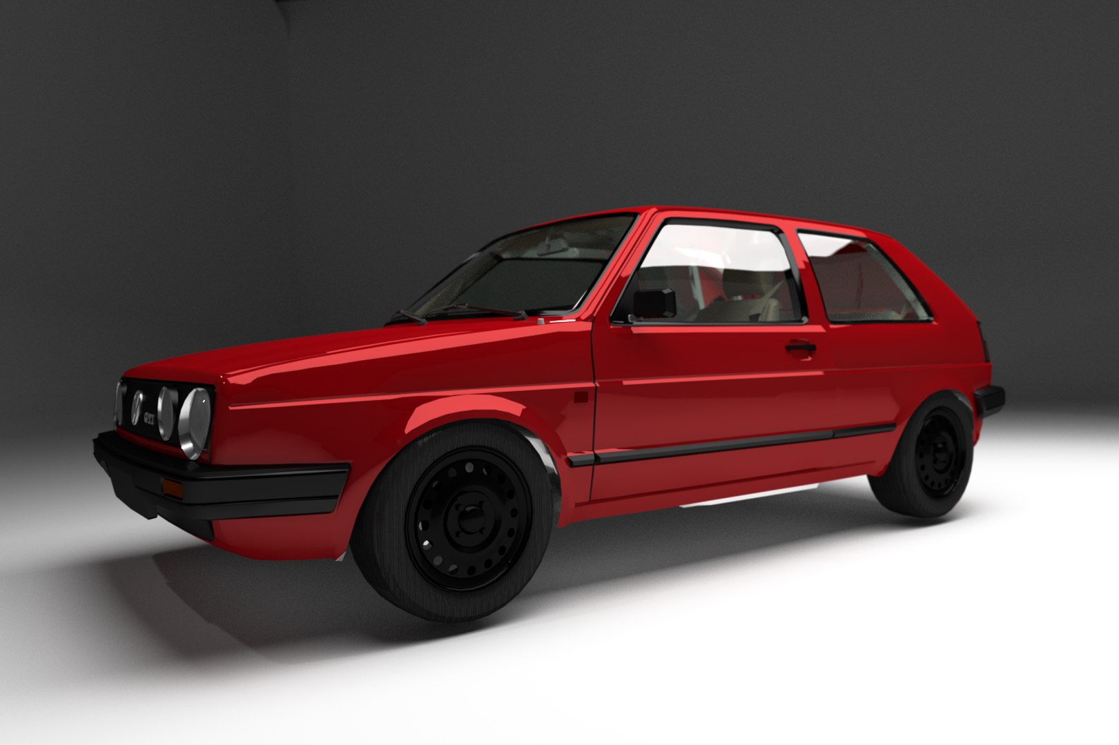 1987 Volkswagon Golf Mkii 3d Model