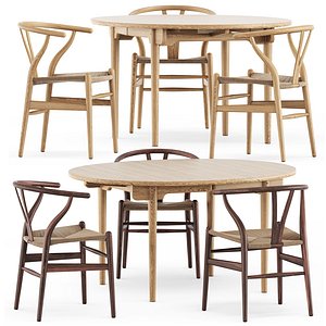 CH24 chair and CH337 table