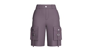 3D Girls Multi Pocket Cargo Shorts
