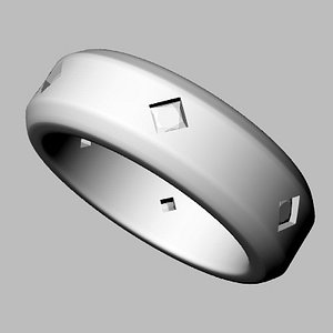 Gents 6-Diamond Band.3dm