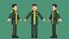 Personnage masculin de dessin animé minimaliste