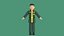 Personnage masculin de dessin animé minimaliste