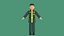 Personnage masculin de dessin animé minimaliste