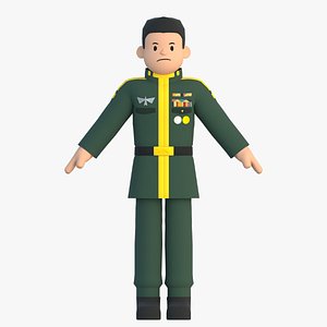 Minimal Cartoon man Character 3D