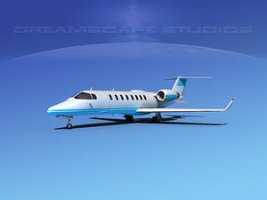 bombardier lear jet 45 3d max