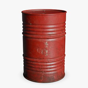 Oil Drum 55 gallon - red2 v1 model