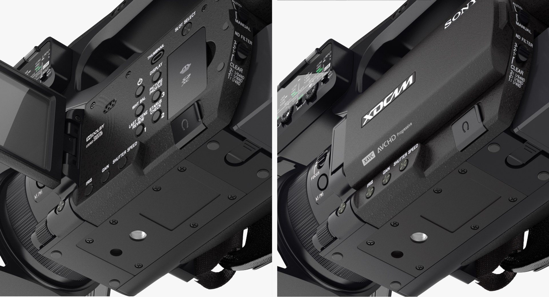 3D professional xdcam compact camcorder - TurboSquid 1209494