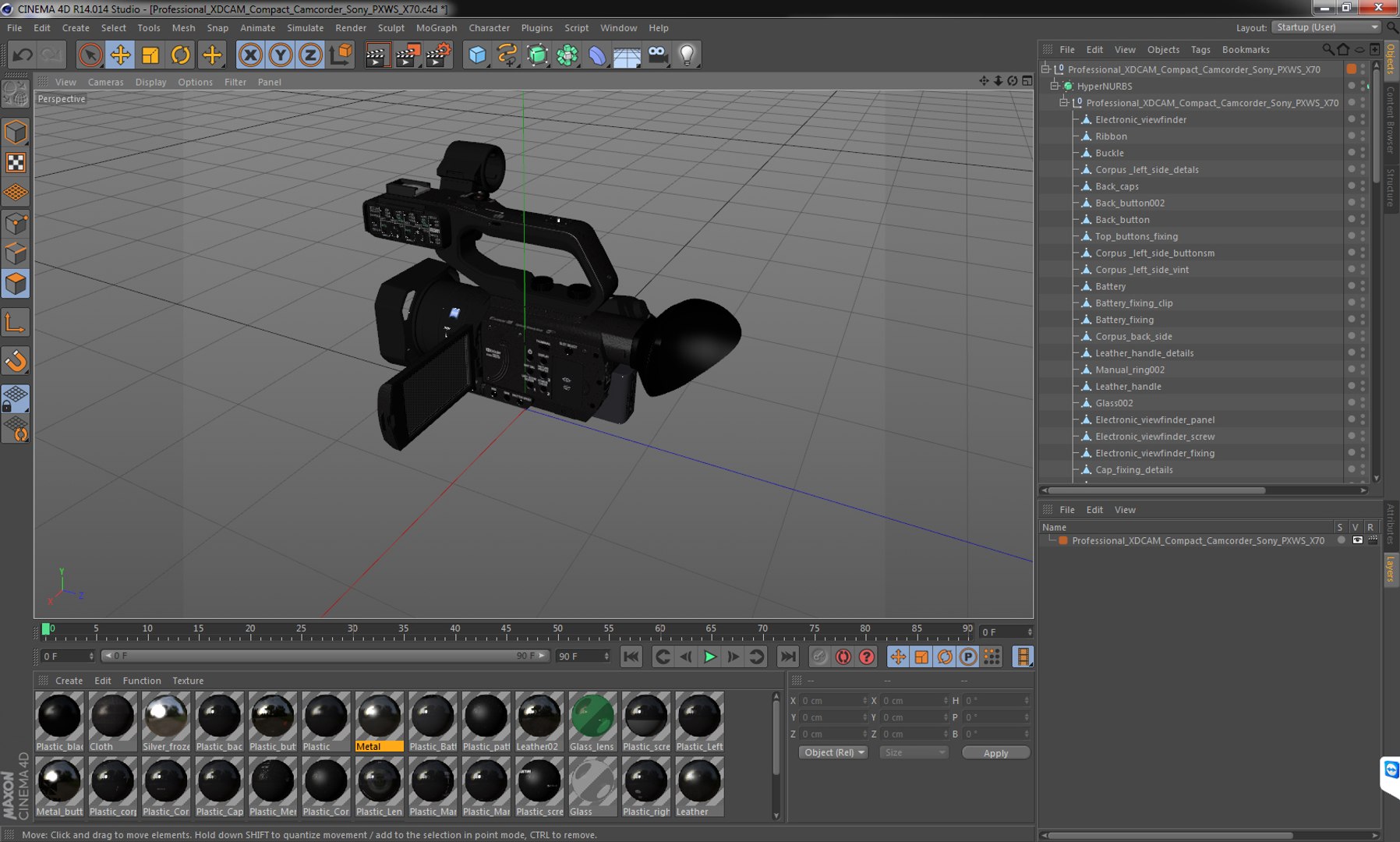 3D professional xdcam compact camcorder - TurboSquid 1209494