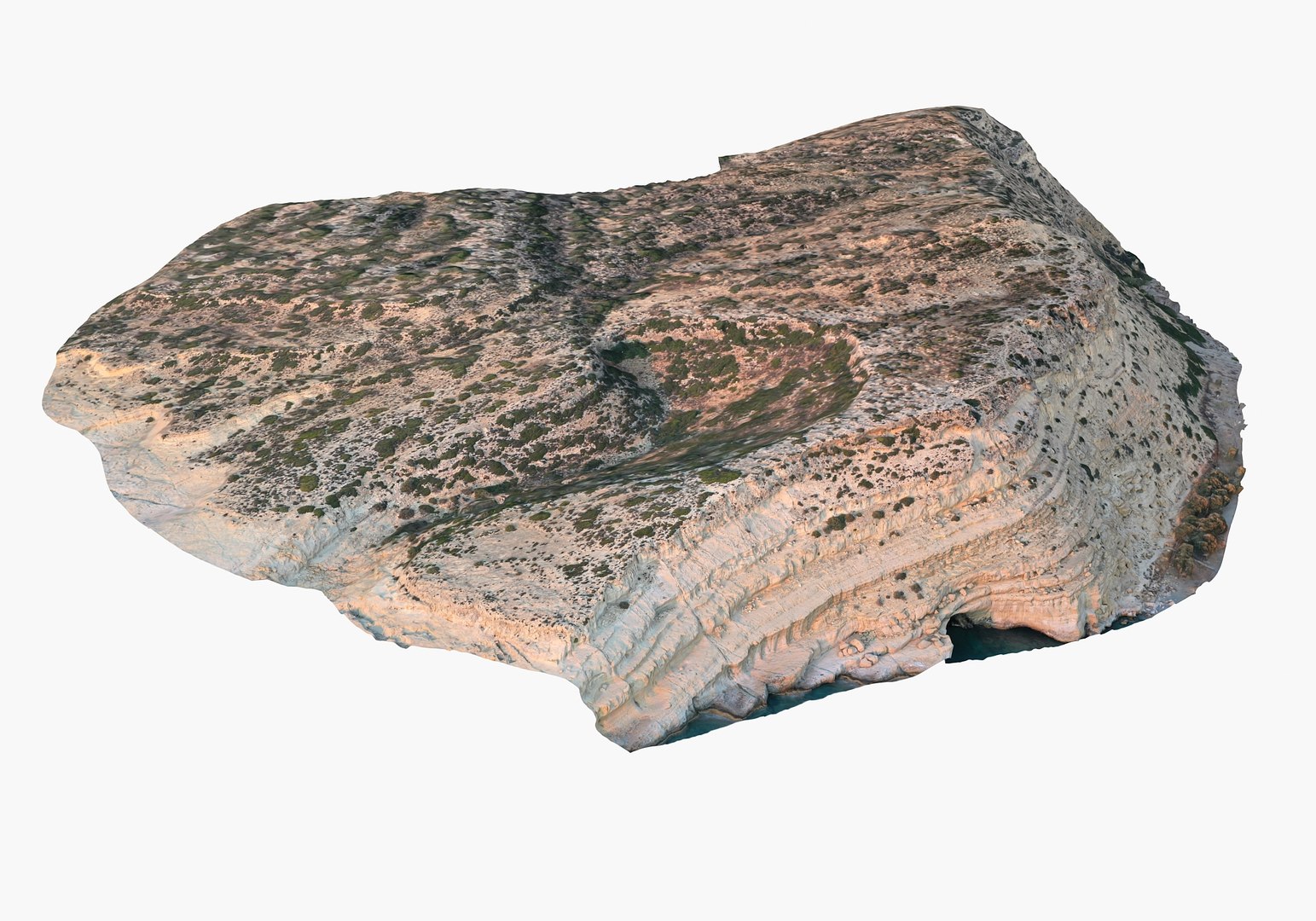 3D Clif On A Beautiful Island Model - TurboSquid 1985198