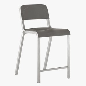 3d model stool counter emeco