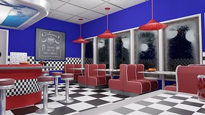42 Models in one diner restaurant pack 3D model