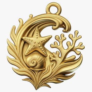 3D model Sea Wave Coral Jewelry