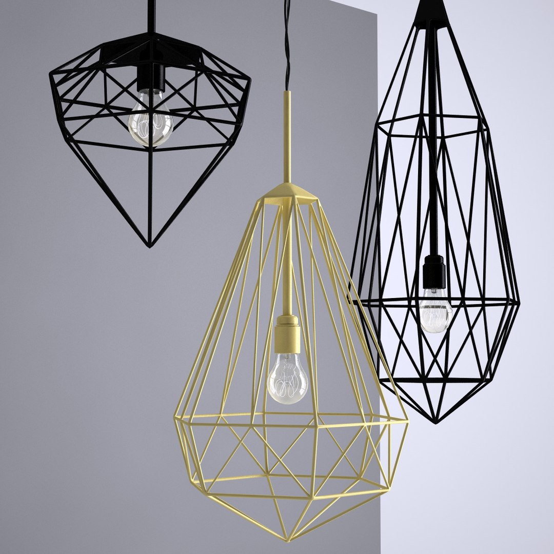 3d Model Of Jspr Diamonds Light Ceiling