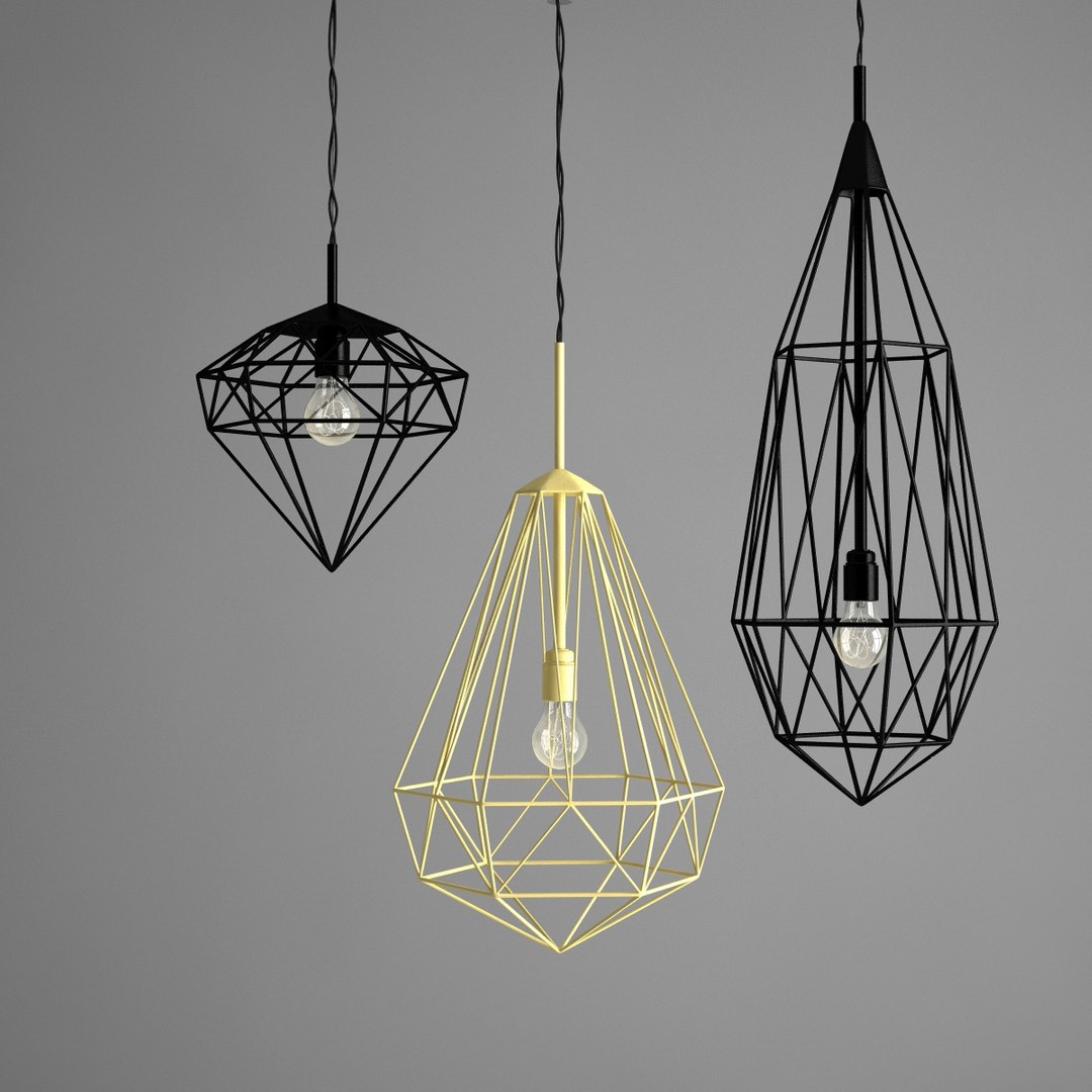 3d Model Of Jspr Diamonds Light Ceiling
