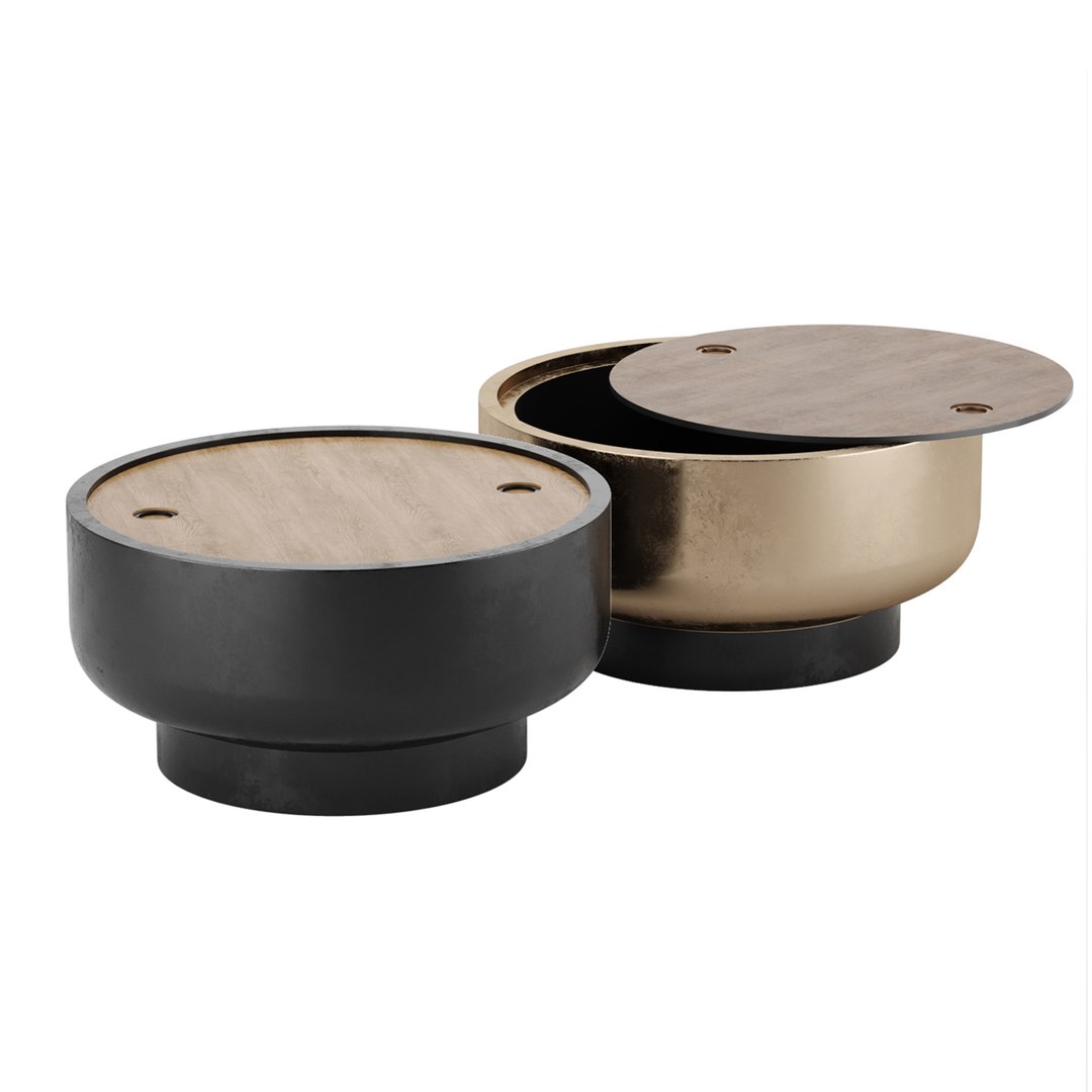 3D Drum Storage Coffee Table West Elm Model TurboSquid 1797088