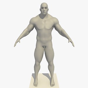 Rigged European Muscle Man