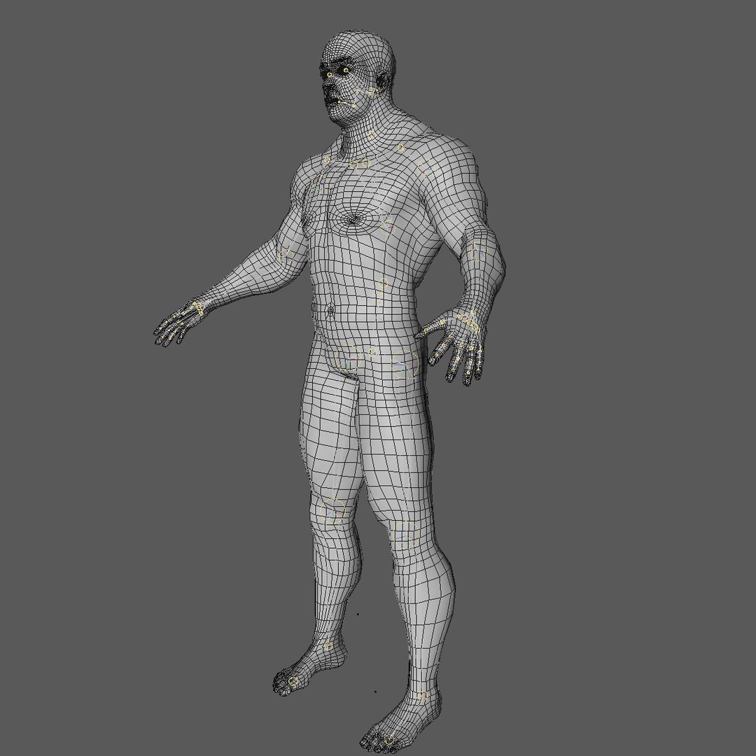 3d realistic european man rigged