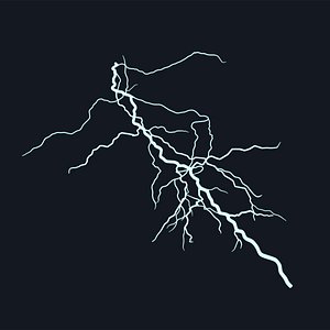 Cartoon Lightning Strike