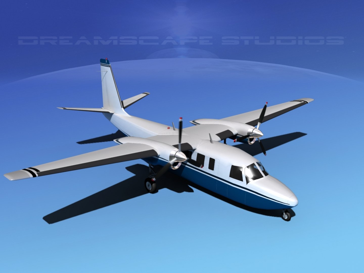 3d Model Of Propellers Rockwell Turbo Commander 690