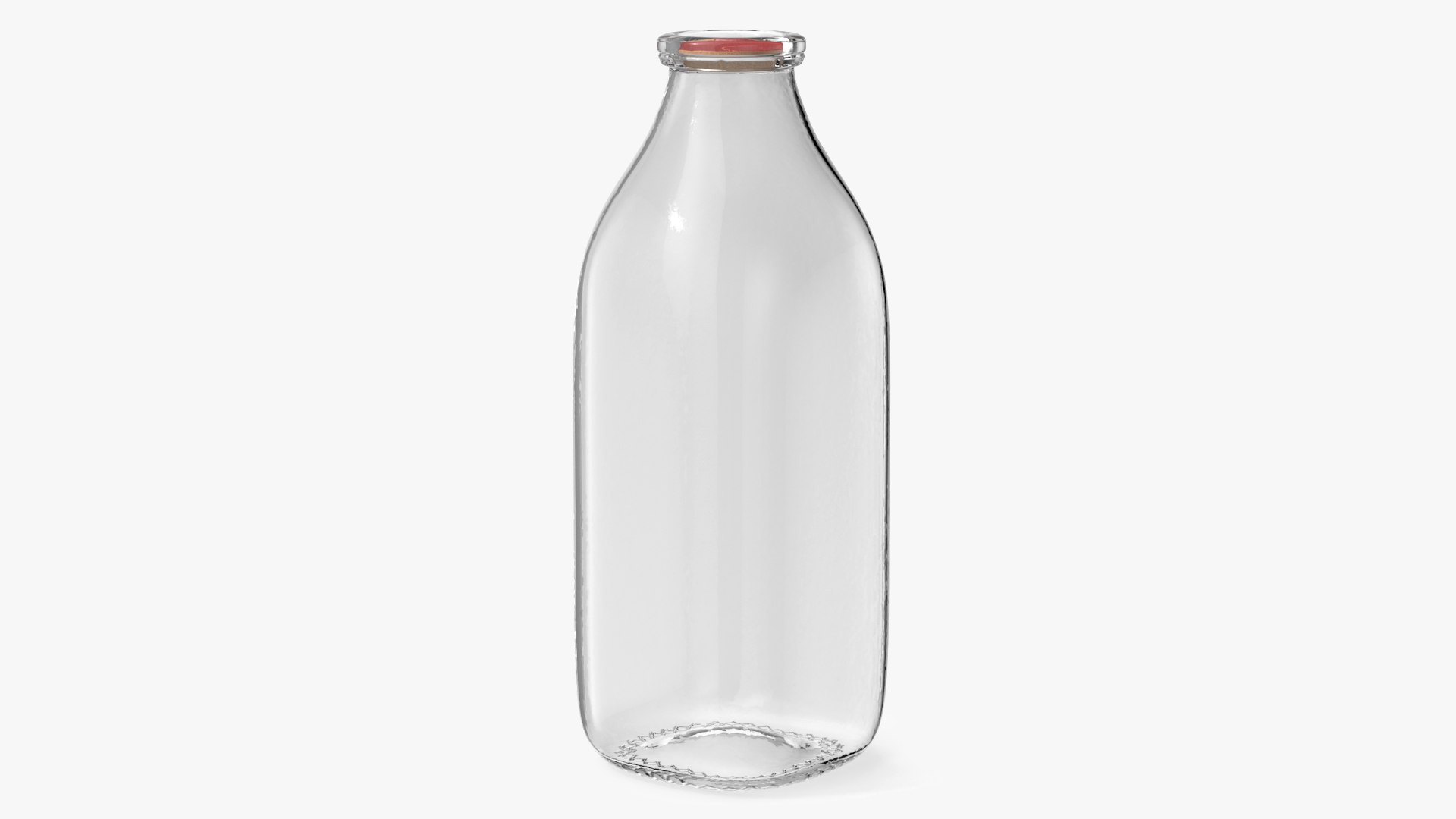 Vintage Glass Milk Bottle 3D model preview