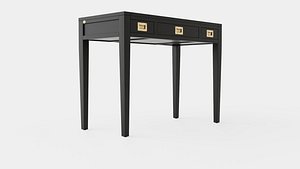 3D Pocasset desk console table black oak