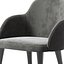 CB2 Giulia Grey Velvet Dining Armchair